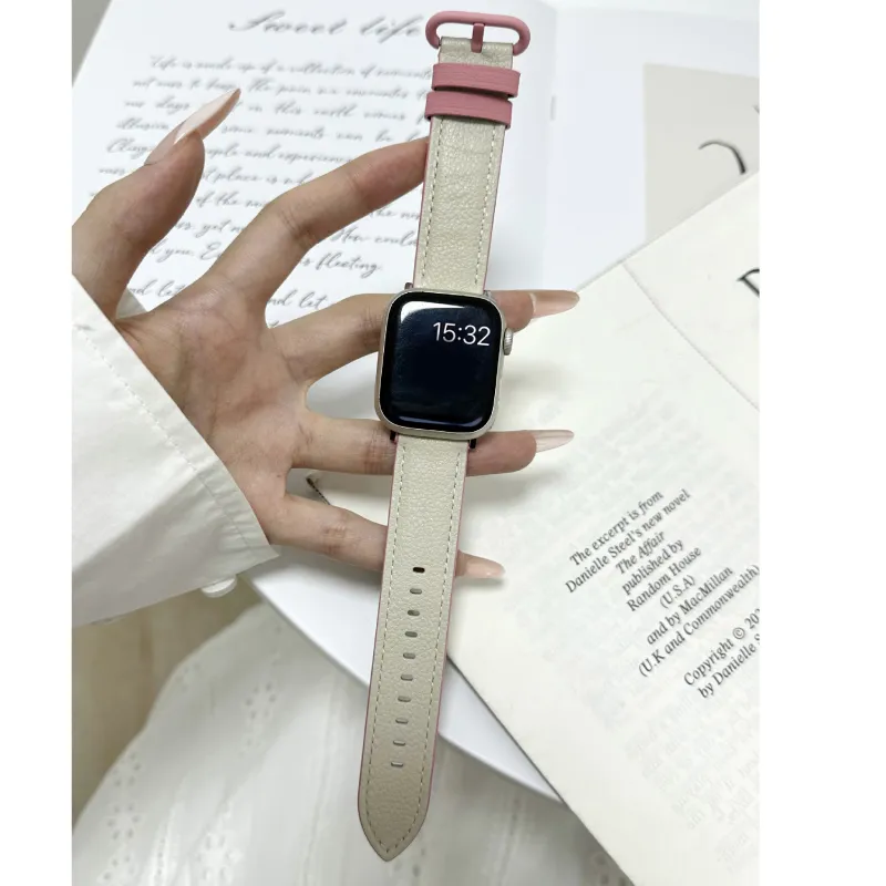 MSSM Watch Band Apple Compatibility Genuine Leather Material-7