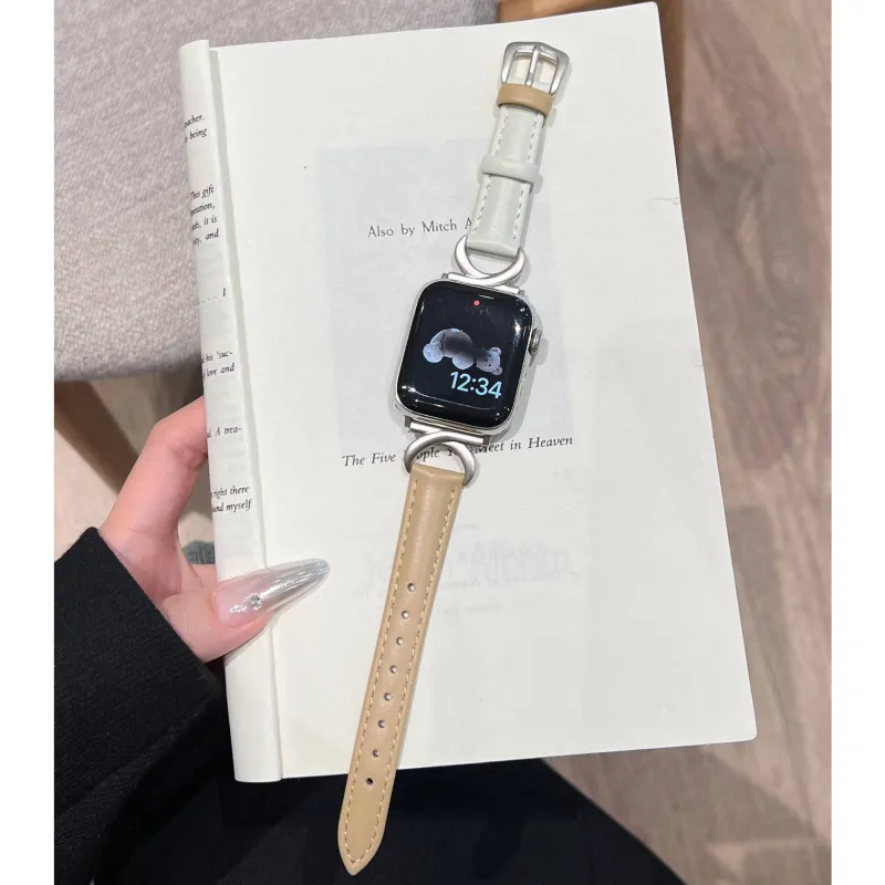 MSSM Apple Compatibility Watch Band 38/40/41/42/44/45/46/49mm Genuine Leather Material-3