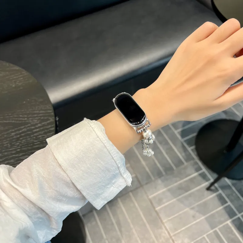 MSSM Xiaomi Red Beige Compatibility Watch Band 16cm Pearl Material-4