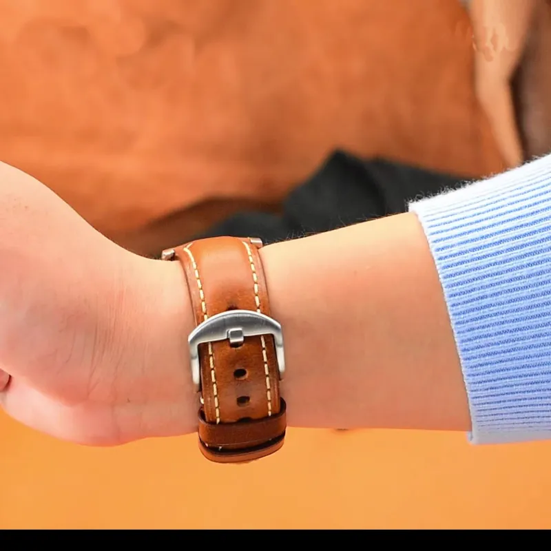 MSSM Watch Band Xiaomi Compatibility Cowhide Leather Material-7