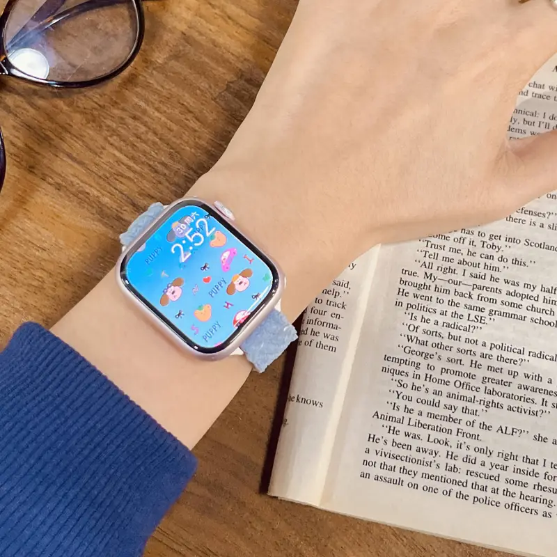 MSSM Apple Compatibility Watch Band 160 200mm Corduroy Material-3
