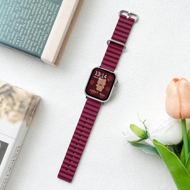 MSSM Watch Band Apple Compatibility Silicone Material-11