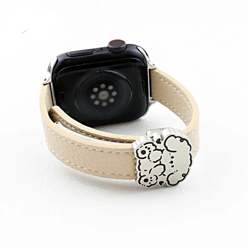 MSSM Watch Band Apple Compatibility 170mm 46mm Genuine Leather Material-6