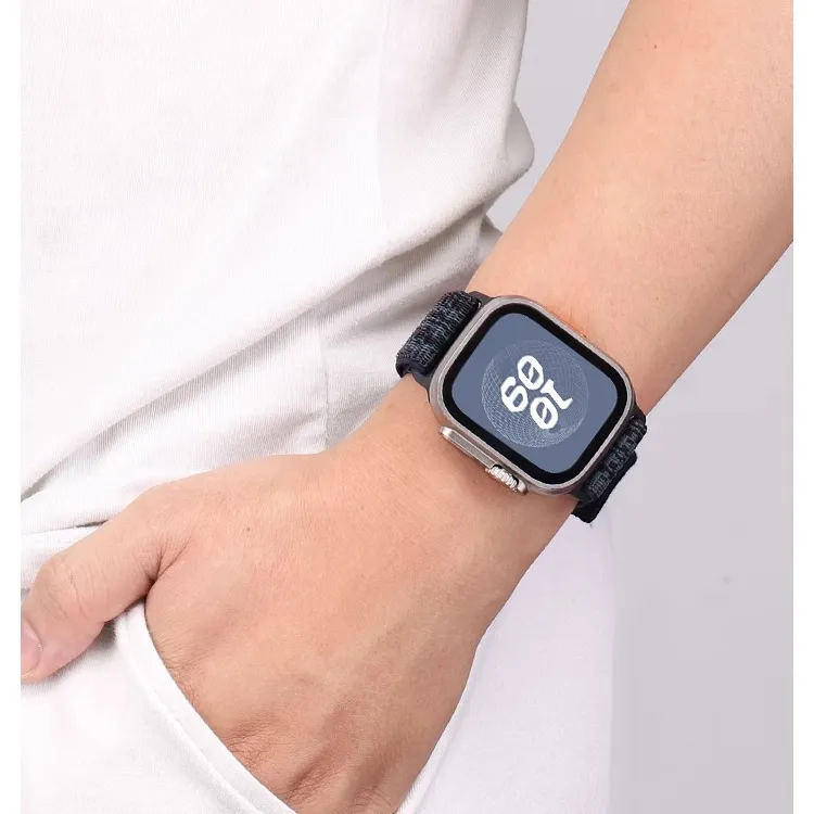 MSSM Apple Watch Series 10/S9/S8/S7/S6/Series SE/Ultra 2 Apple Compatibility Watch Band 240mm Nylon Material-15