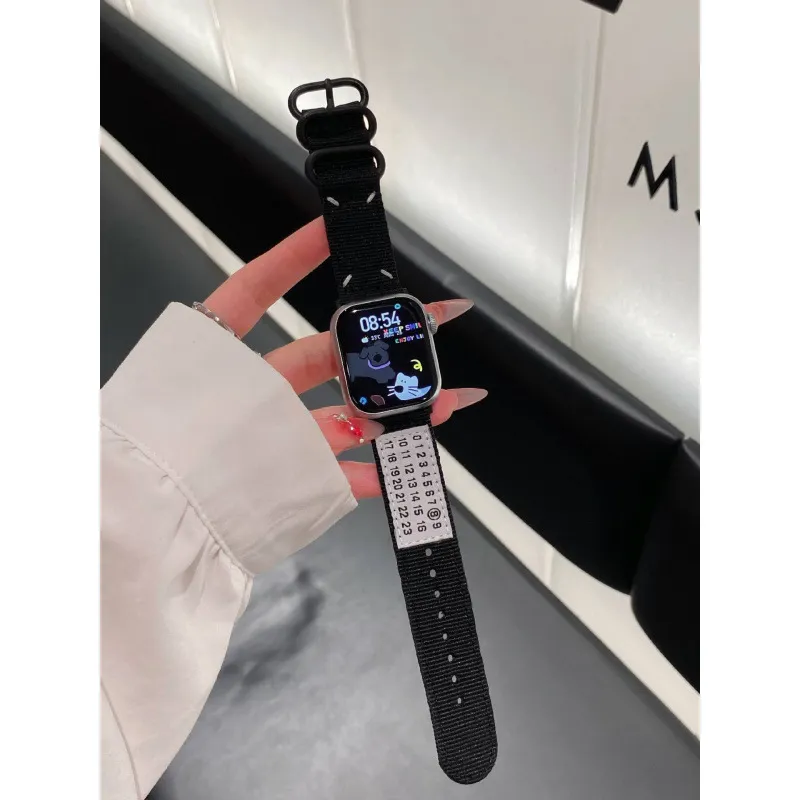 MSSM Watch Band Apple Compatibility Canvas Material-5