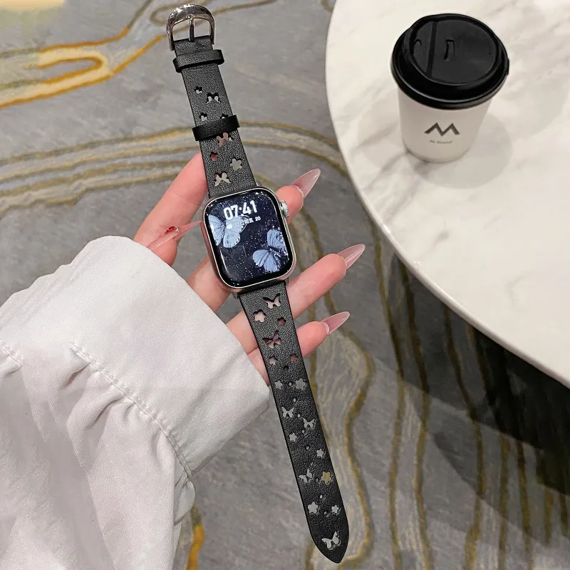 MSSM Watch Band Apple Compatibility Synthetic Leather Material-5