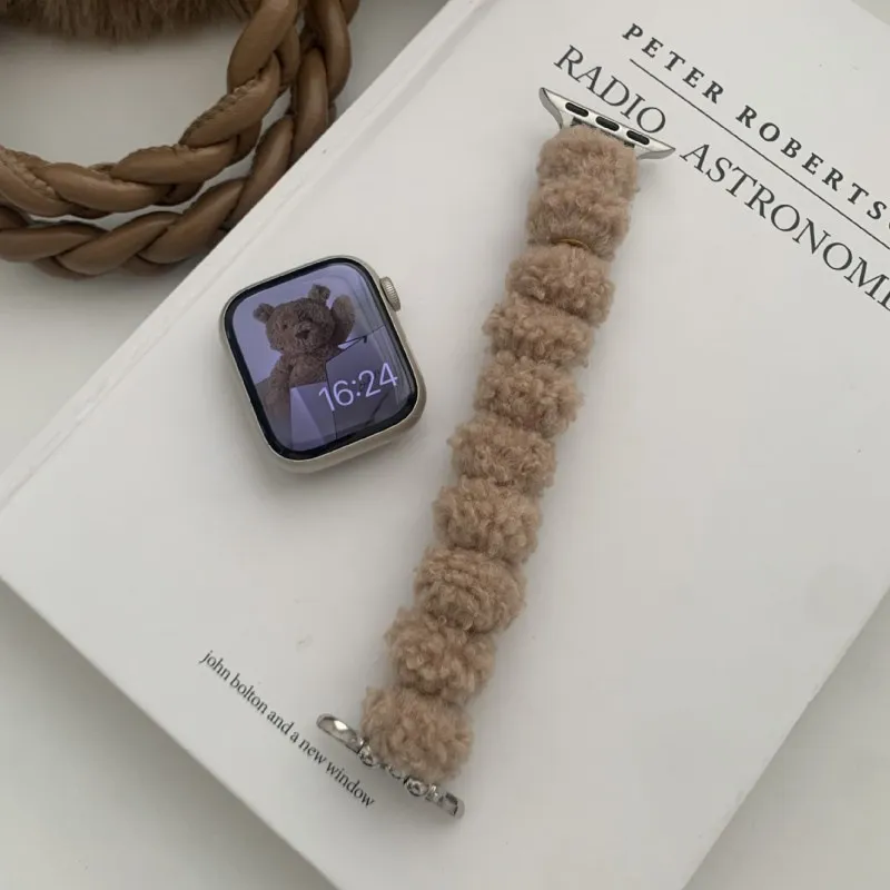 MSSM Watch Band Apple Compatibility Lambswool Material-5