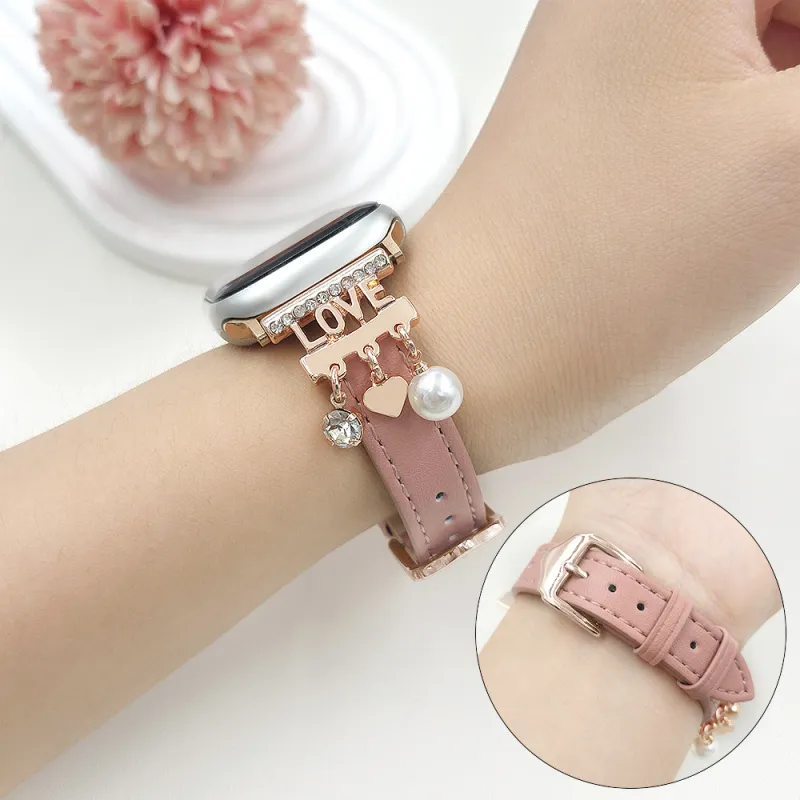 MSSM Watch Band Apple Compatibility 45mm Genuine Leather Material-2