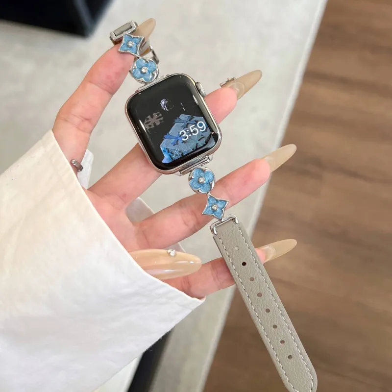 MSSM Apple Compatibility Watch Band Genuine Leather Material-8