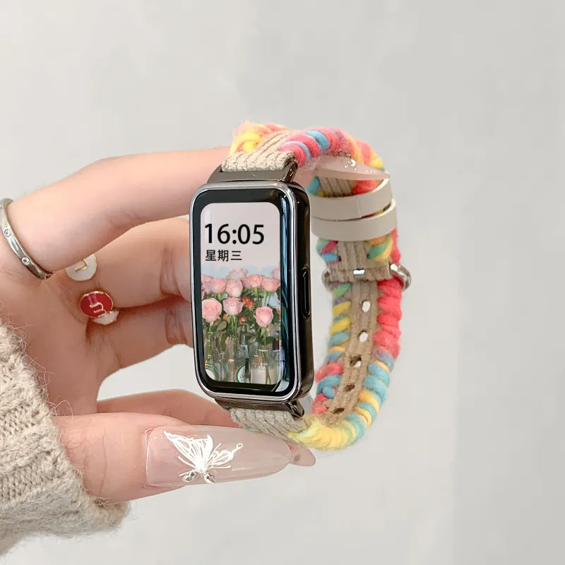 MSSM Watch Bands Huawei Compatibility 16.5 Knitted Fabric With Corduroy Material-2