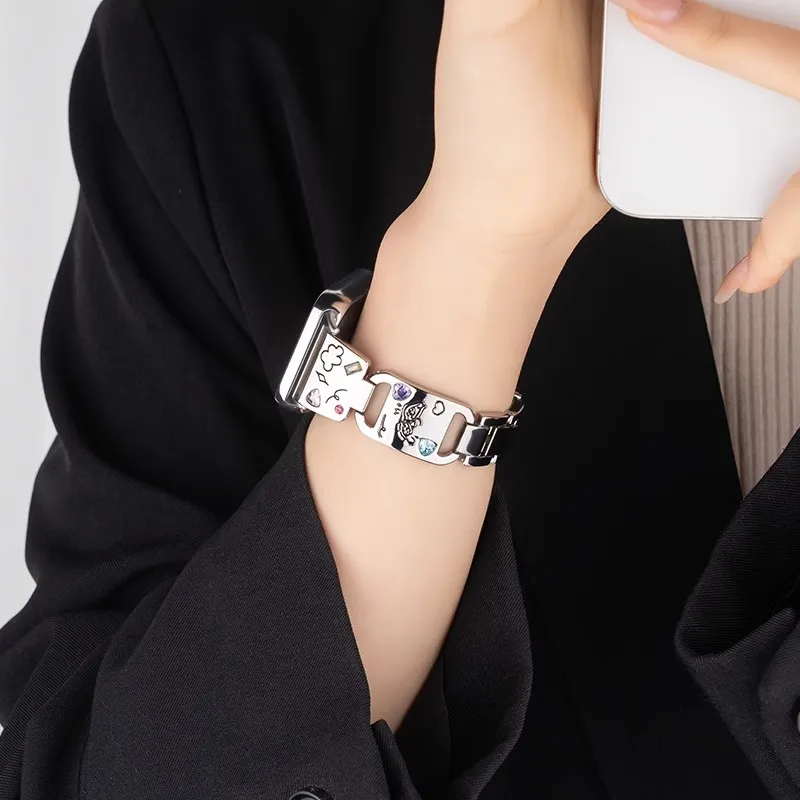 MSSM Watch Band Xiaomi Red Beige Compatibility Metal-5