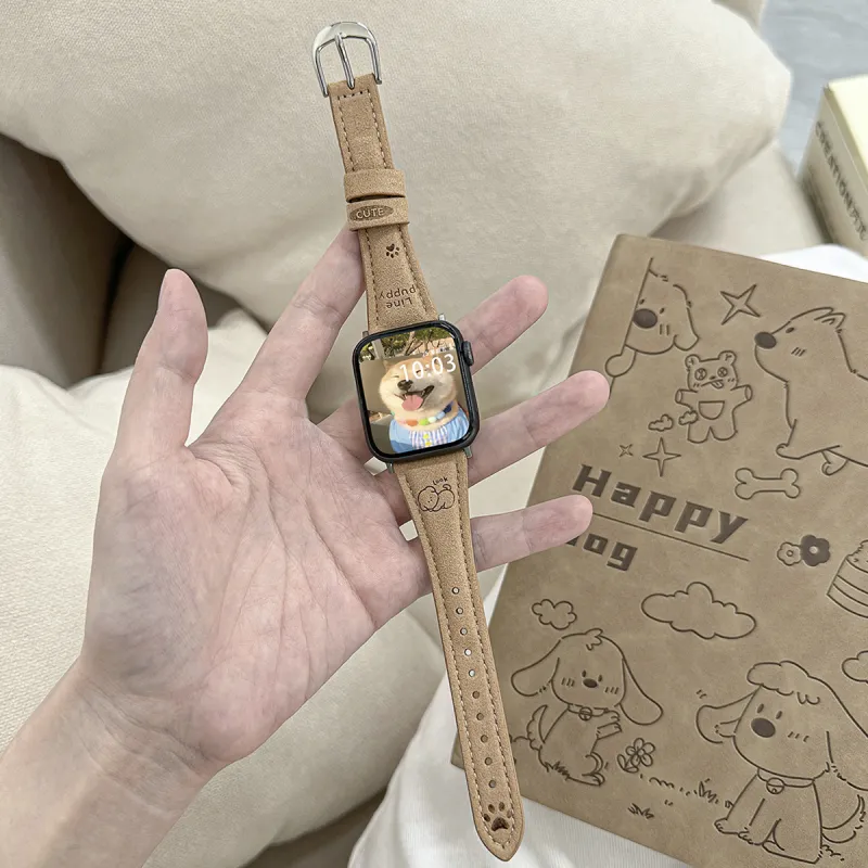 MSSM Apple Compatibility Watch Band 46mm Genuine Leather Material-6