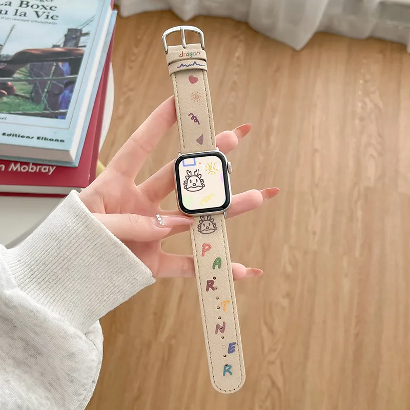 MSSM Watch Band Apple Compatibility Leather Material-7