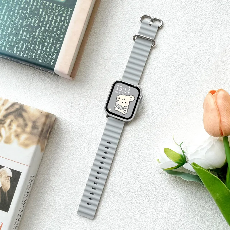 MSSM Watch Band Apple Compatibility Silicone Material-17