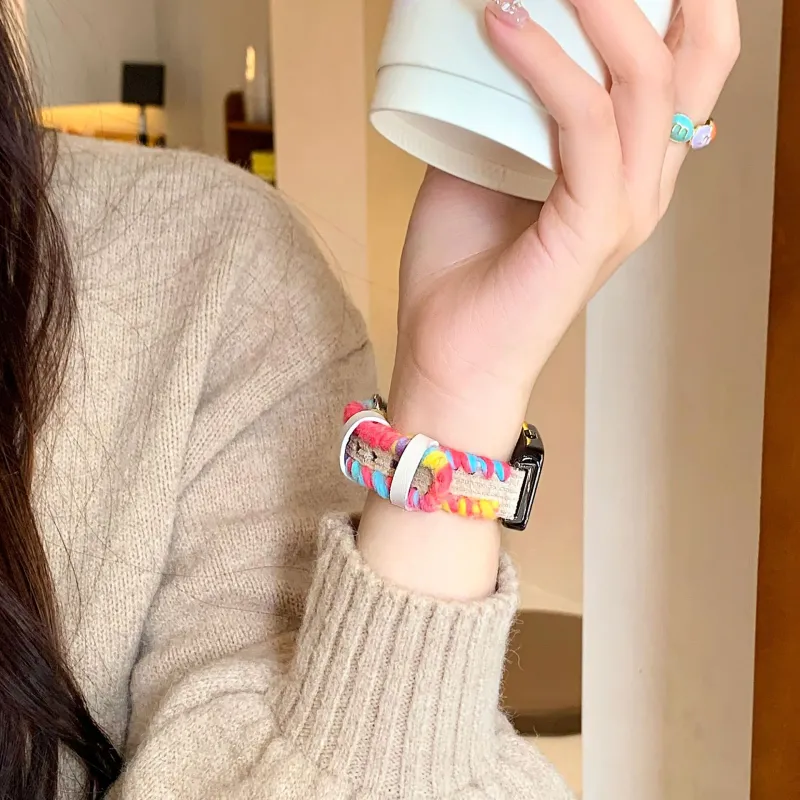 MSSM Watch Bands Huawei Compatibility 16.5 Knitted Fabric With Corduroy Material-3