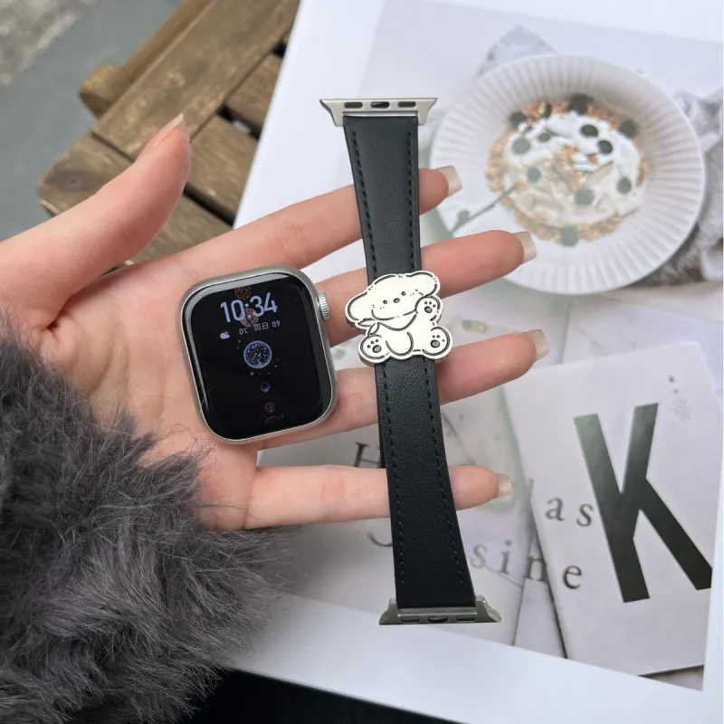 MSSM Watch Band Apple Compatibility 17cm Genuine Leather Material-5