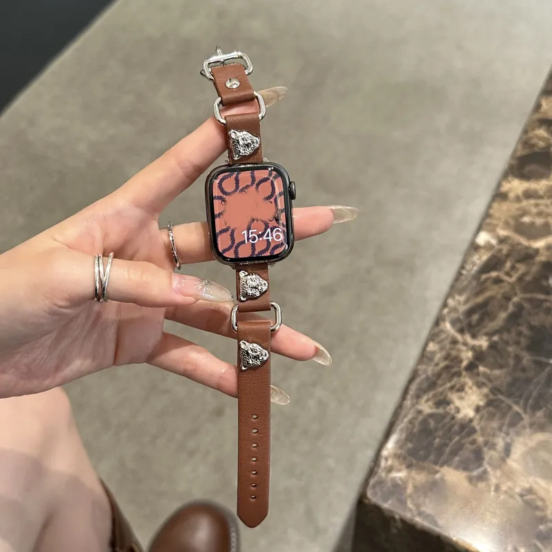 MSSM Apple Compatibility Watch Band Genuine Leather Material-10