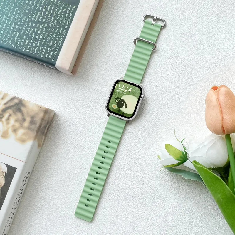 MSSM Watch Band Apple Compatibility Silicone Material-9
