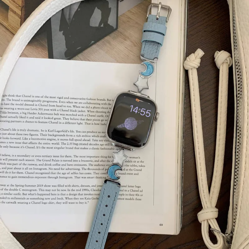 MSSM Watch Band Apple Compatibility Genuine Leather Material-1
