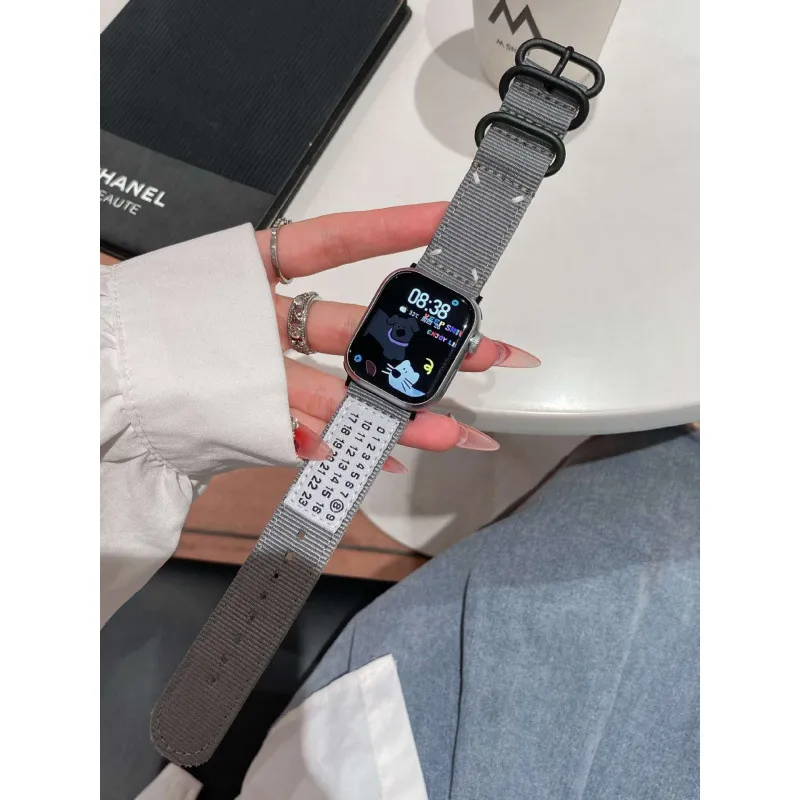 MSSM Watch Band Apple Compatibility Canvas Material-7