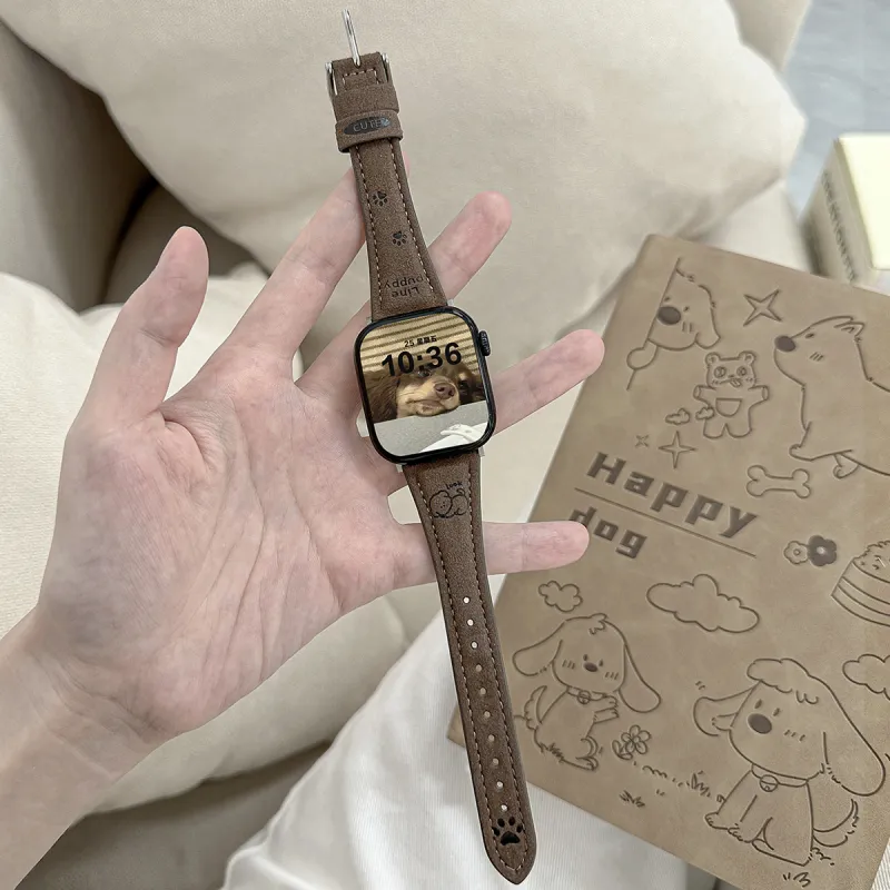 MSSM Apple Compatibility Watch Band 46mm Genuine Leather Material-4