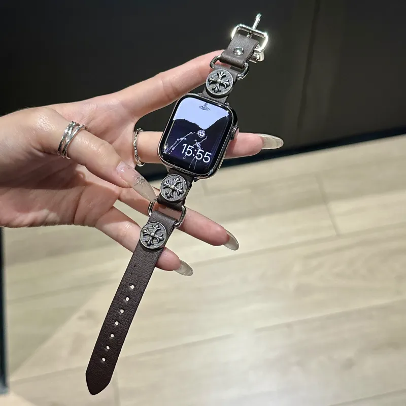 MSSM Apple Compatibility Watch Band Genuine Leather Material-7