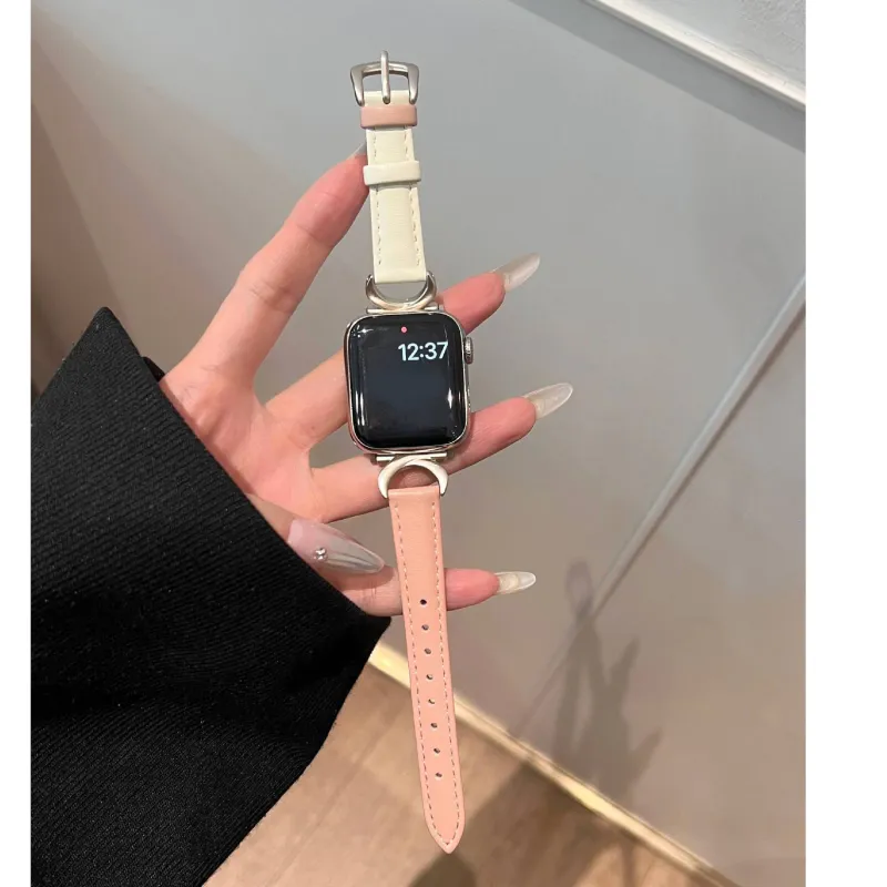 MSSM Apple Compatibility Watch Band 38/40/41/42/44/45/46/49mm Genuine Leather Material-9