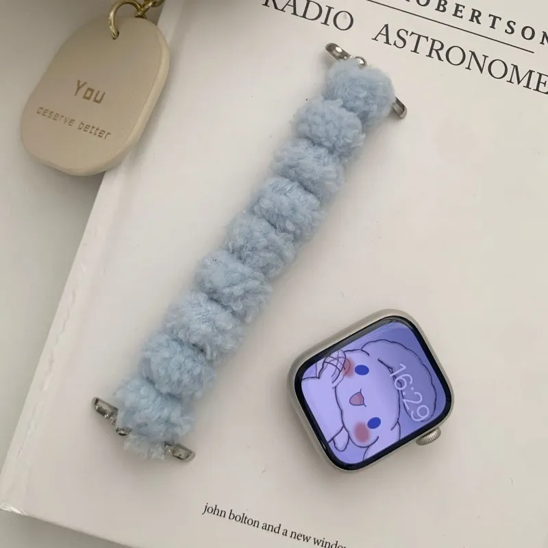 MSSM Watch Band Apple Compatibility Lambswool Material-11
