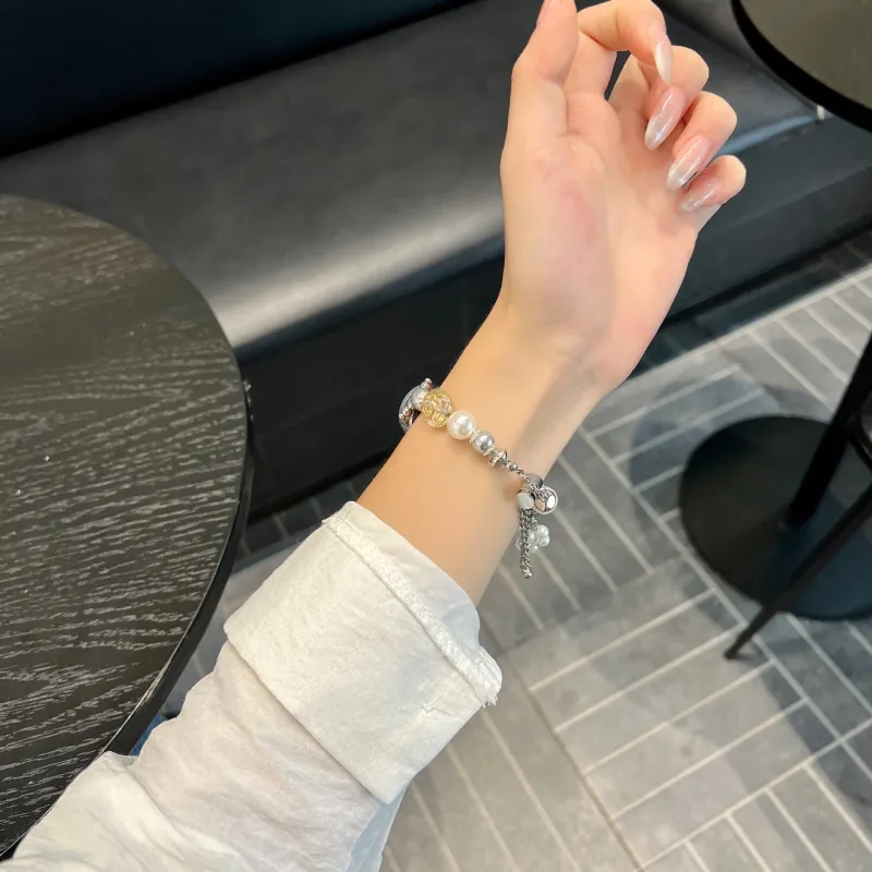 MSSM Xiaomi Red Beige Compatibility Watch Band 16cm Pearl Material-5