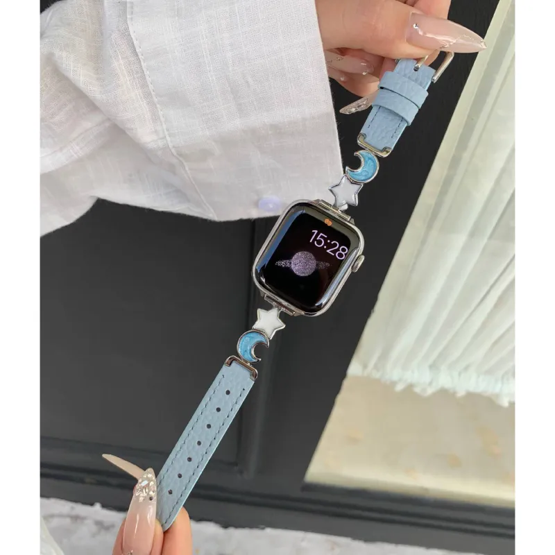 MSSM Watch Band Apple Compatibility Genuine Leather Material-4