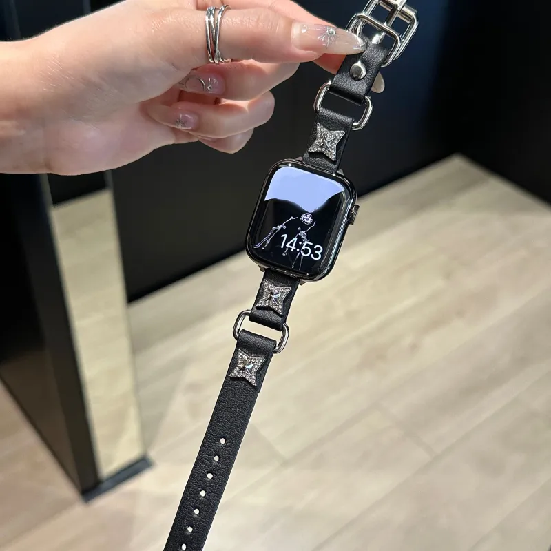MSSM Apple Compatibility Watch Band Genuine Leather Material-5