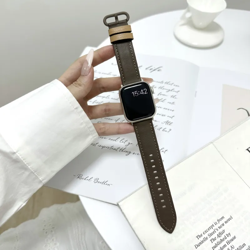 MSSM Watch Band Apple Compatibility Genuine Leather Material-1