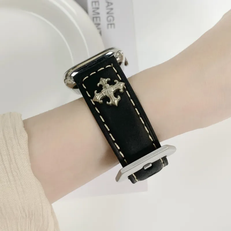 MSSM Apple Compatibility Watch Band 210mm Genuine Leather Material-1