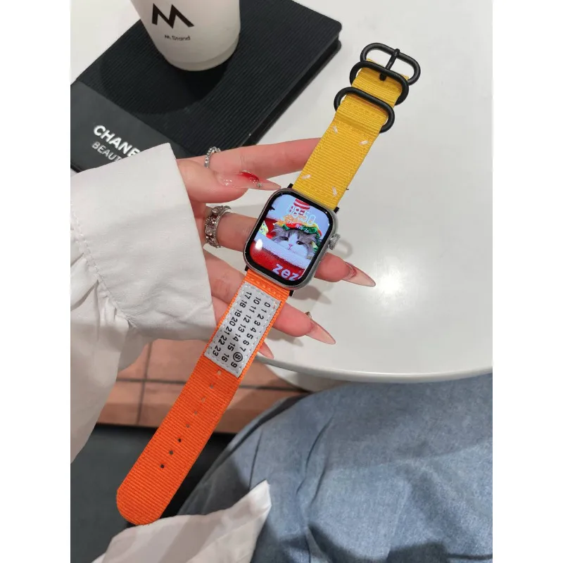 MSSM Watch Band Apple Compatibility Canvas Material-3