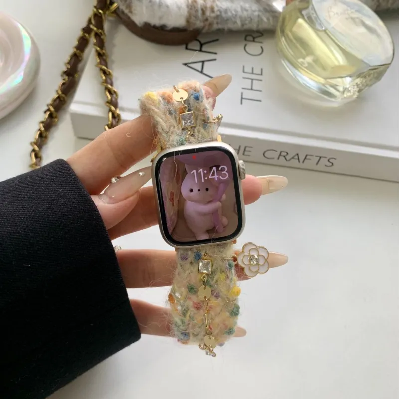 MSSM Apple Compatibility Watch Band Woolen Material-2