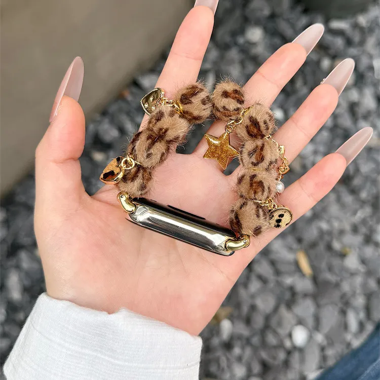 MSSM Watch Band Xiaomi Red Beige Compatibility Plush Material-12