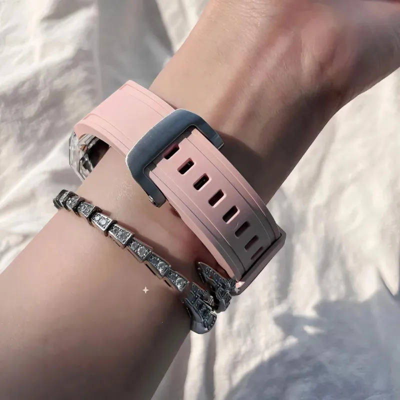 MSSM Apple Compatibility Watch Band 16.76cm~21.33cm 46 Watch Dial Silicone Material-4