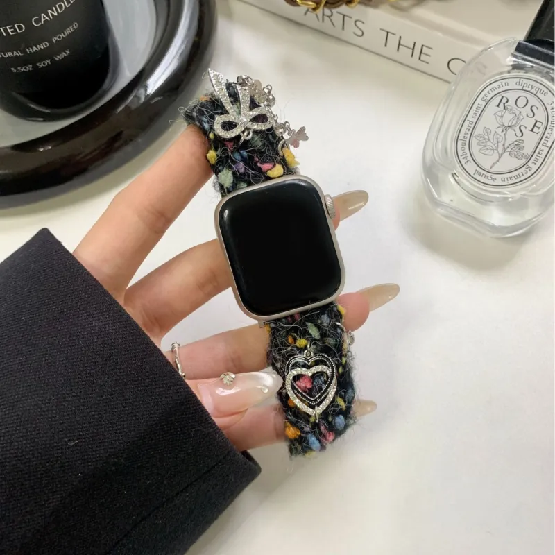 MSSM Apple Compatibility Watch Band Woolen Material-5