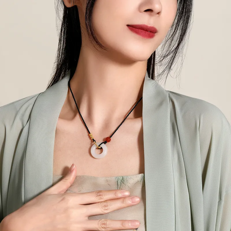 Mokinggran Hetian Jade Pendants White Jade Women's-2