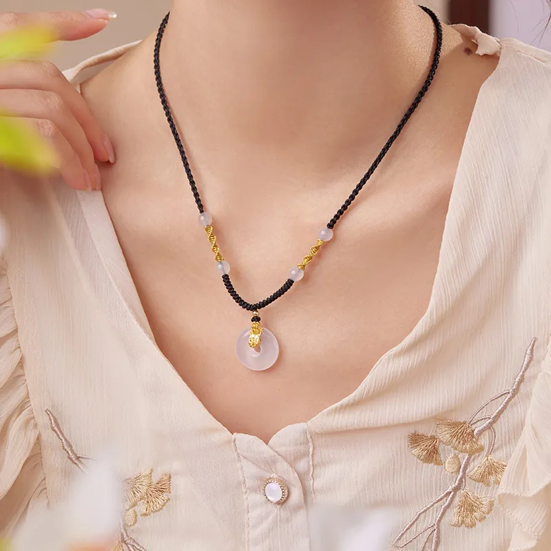 YINCHIE Agate S925 Silver Necklace Women's-5