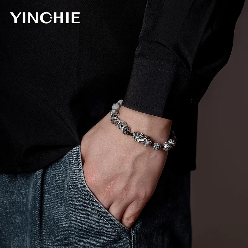 YINCHIE Obsidian Bracelets Men's-5