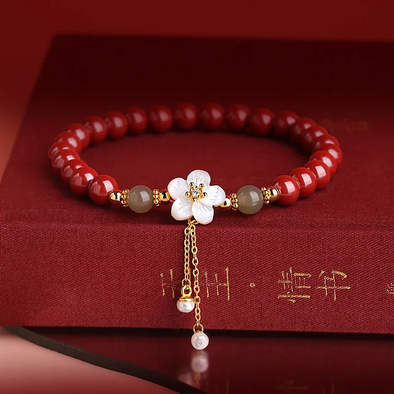 YINCHIE Reconstructed Cinnabar Bracelets Women's-1