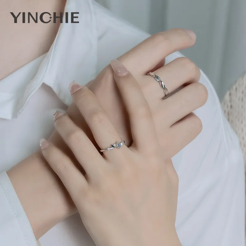 YINCHIE 925 Sterling Silver Rings Unisex-4