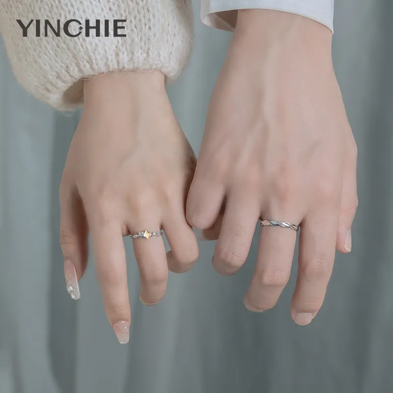 YINCHIE 925 Sterling Silver Rings Unisex-5