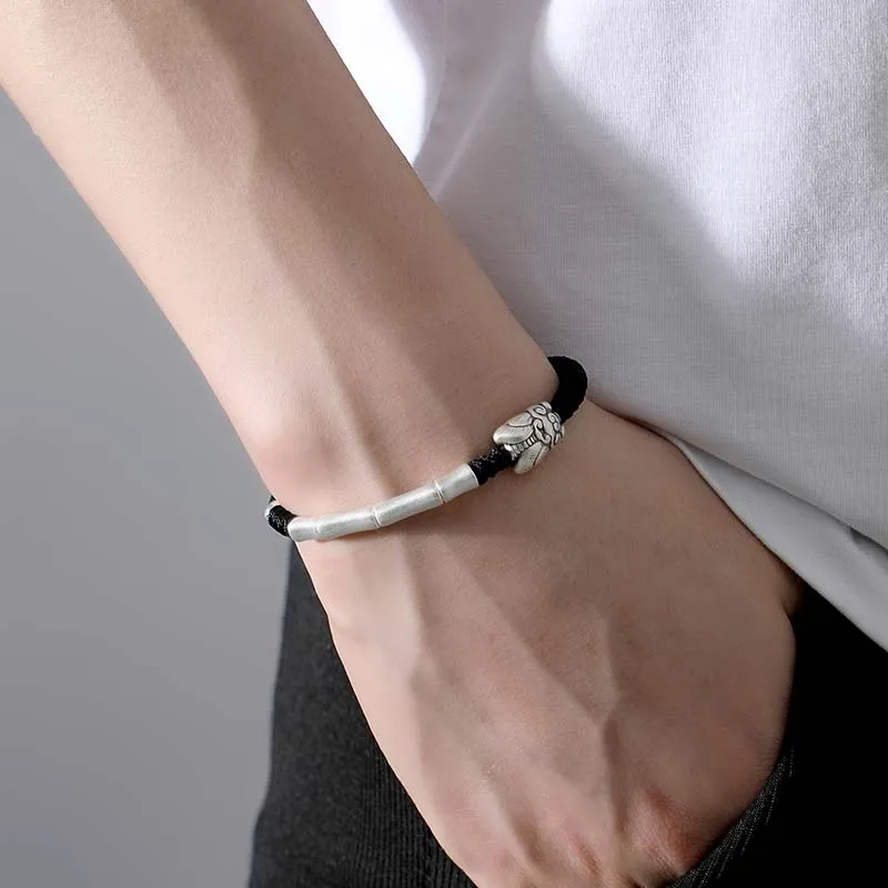 YINCHIE S999 Fine Silver Hand Rope Men's-5