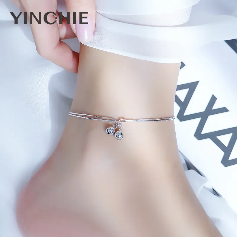 YINCHIE 925 Sterling Silver Anklets Women's-7