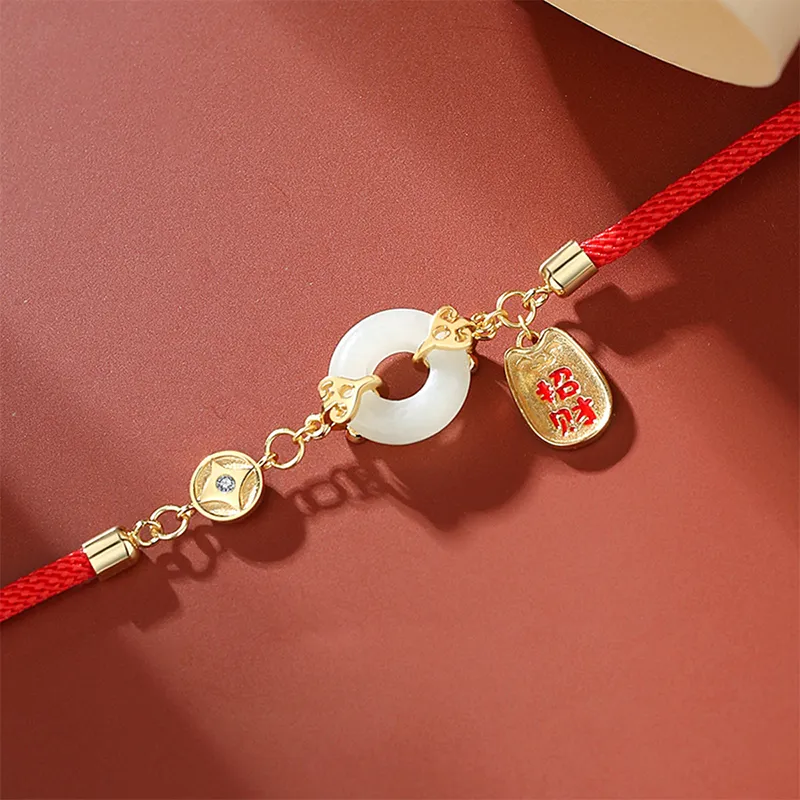 YINCHIE Bracelets White Jade/Pale Greenish White Jade Women's-4
