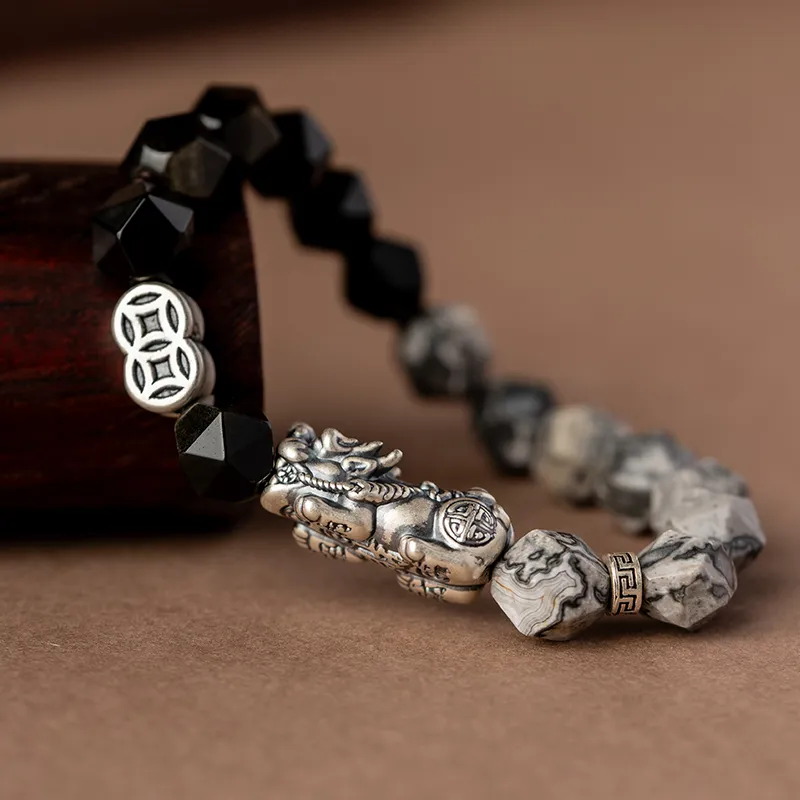 YINCHIE Obsidian Bracelets Men's-2