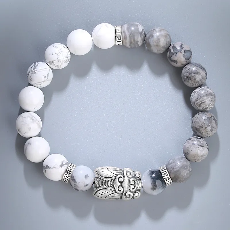YINCHIE S999 Fine Silver Bracelets Men's Good Luck-2