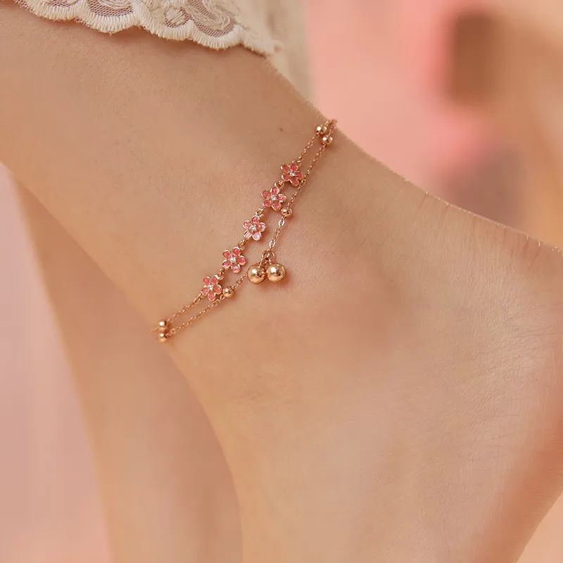 YINCHIE S925 Silver Anklets Women's-6